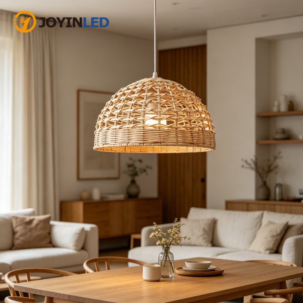 Wicker Pendant Shade - 조이인레드 일본 스타일 라탄 샹들리에 위커