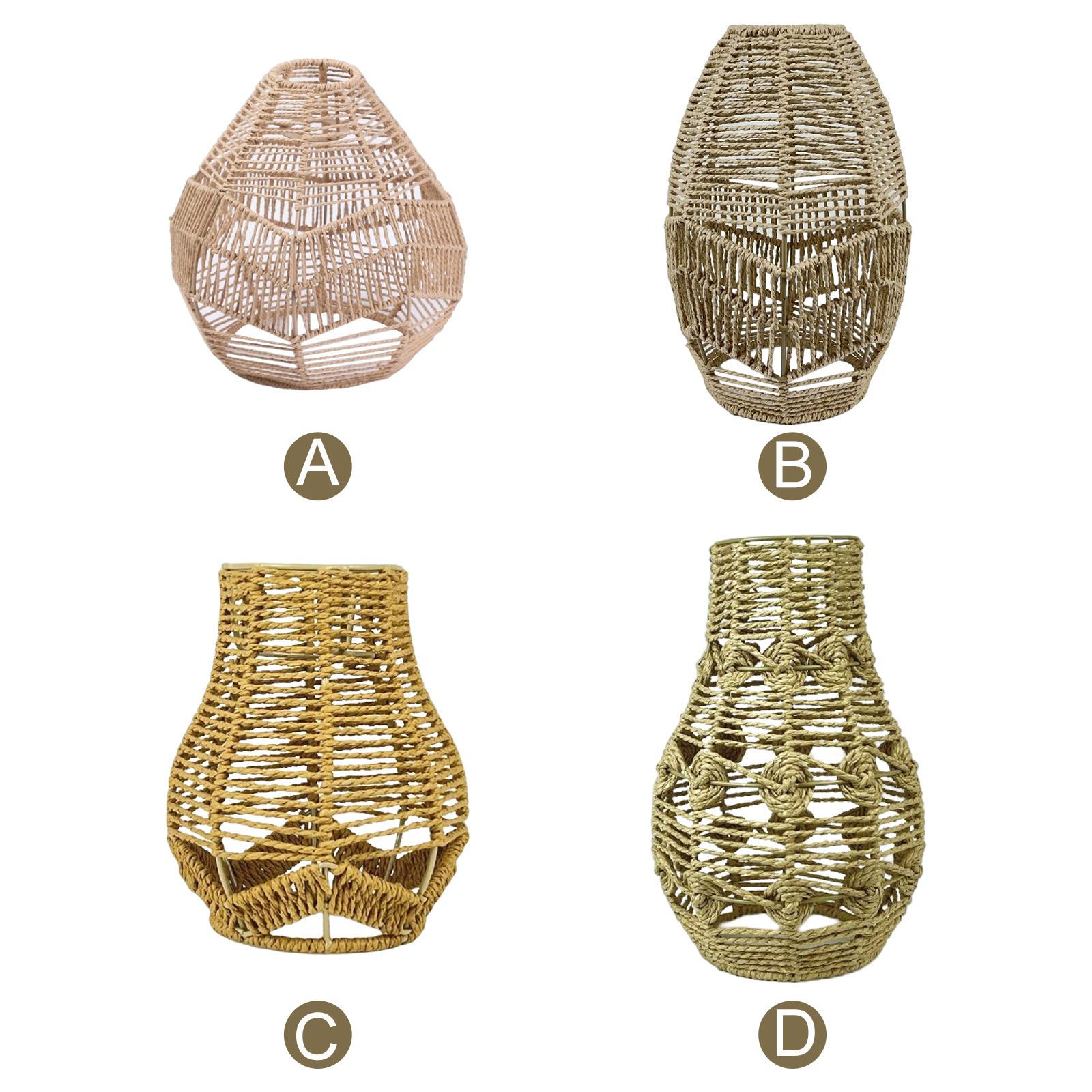 Wicker Pendant Shade - 보헤미안 펜던트 램프 쉐이드 종이 로프