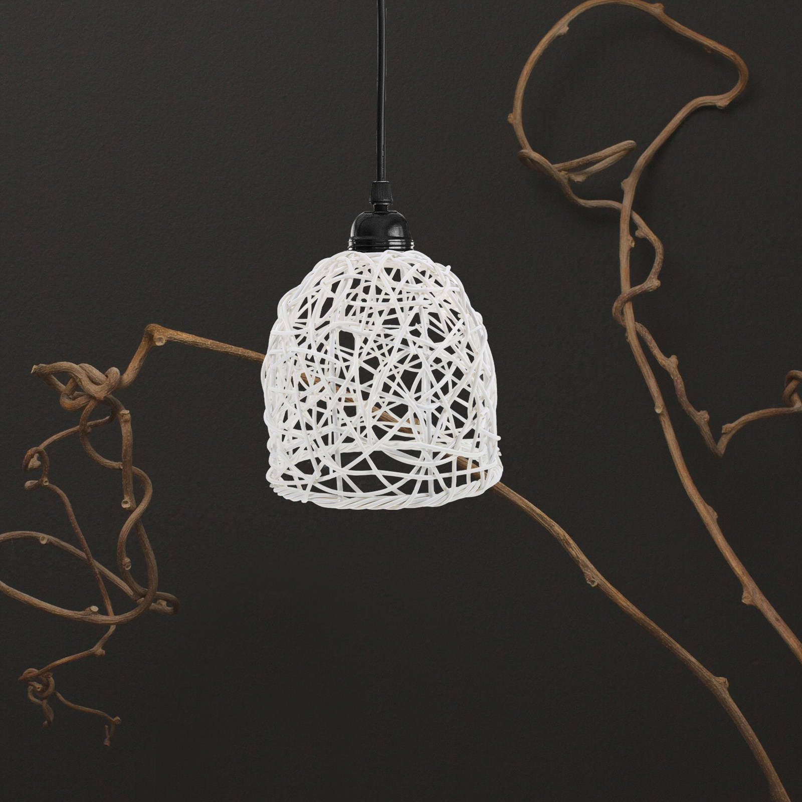 Wicker Pendant Shade - 라탄 램프 쉐이드 E27 루스틱 우븐