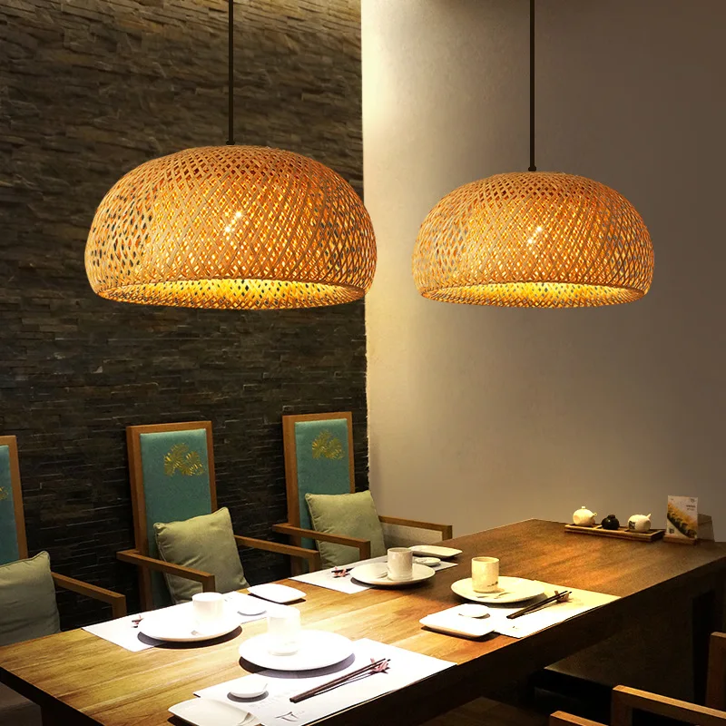 Wicker Pendant Shade - 대나무 랜턴 26cm 펜던트 램프 천연