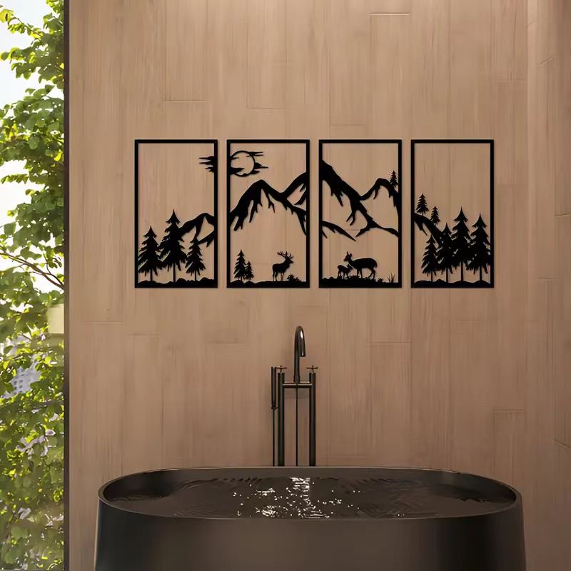 Interior Design Luxury House - nq-2025 새로운 고급 메탈릭 111X43cm 벽