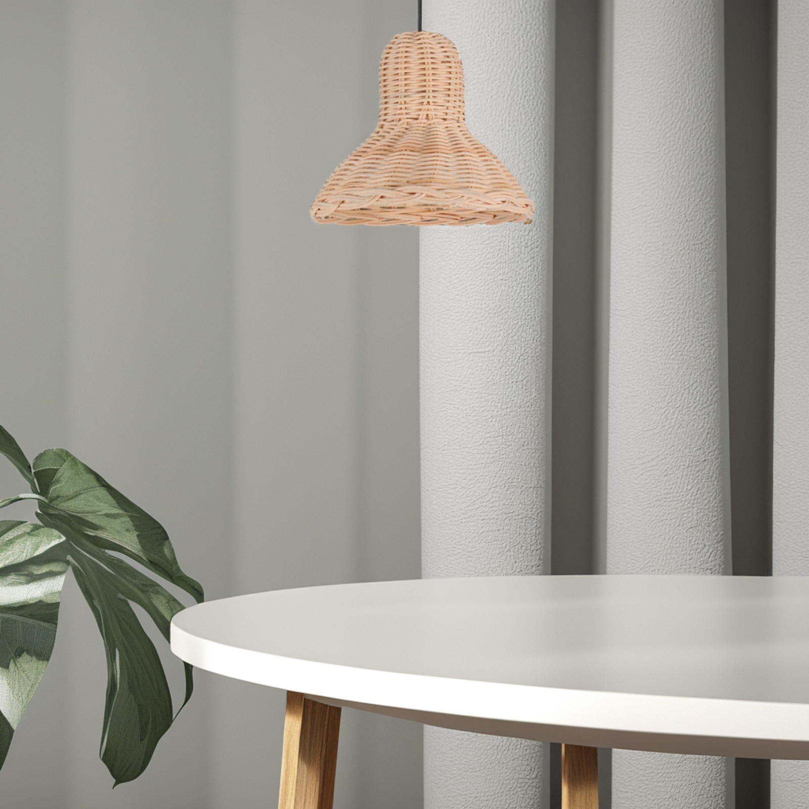 Wicker Pendant Shade - 라탄 램프쉐이드 수제 천연 위커 펜던트