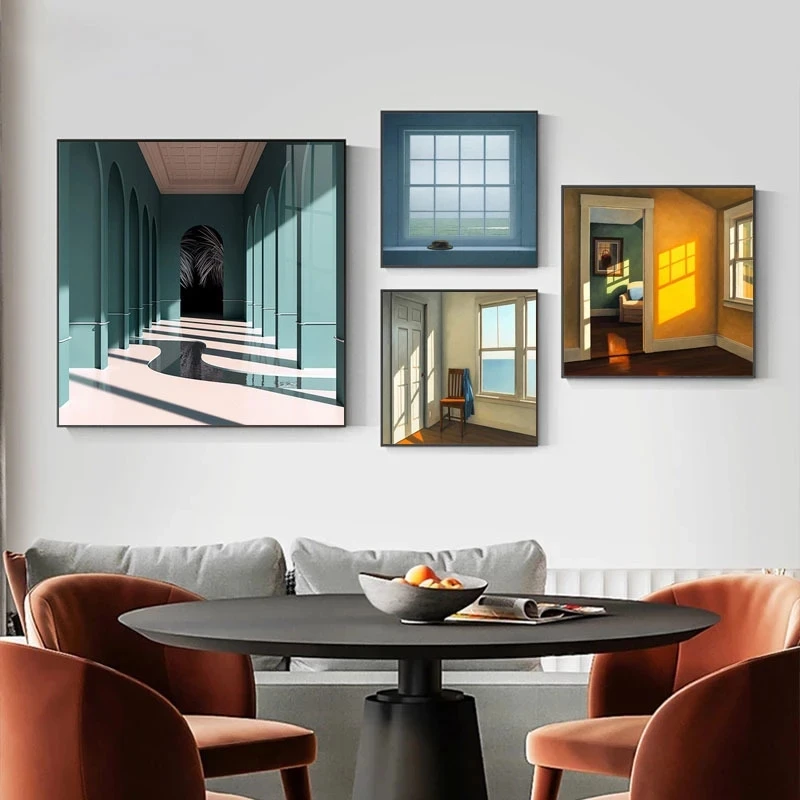 북유럽 창 외부 풍경 캔버스 회화 인쇄 풍경 인테리어  - Interior Designer 리뷰 및 가격