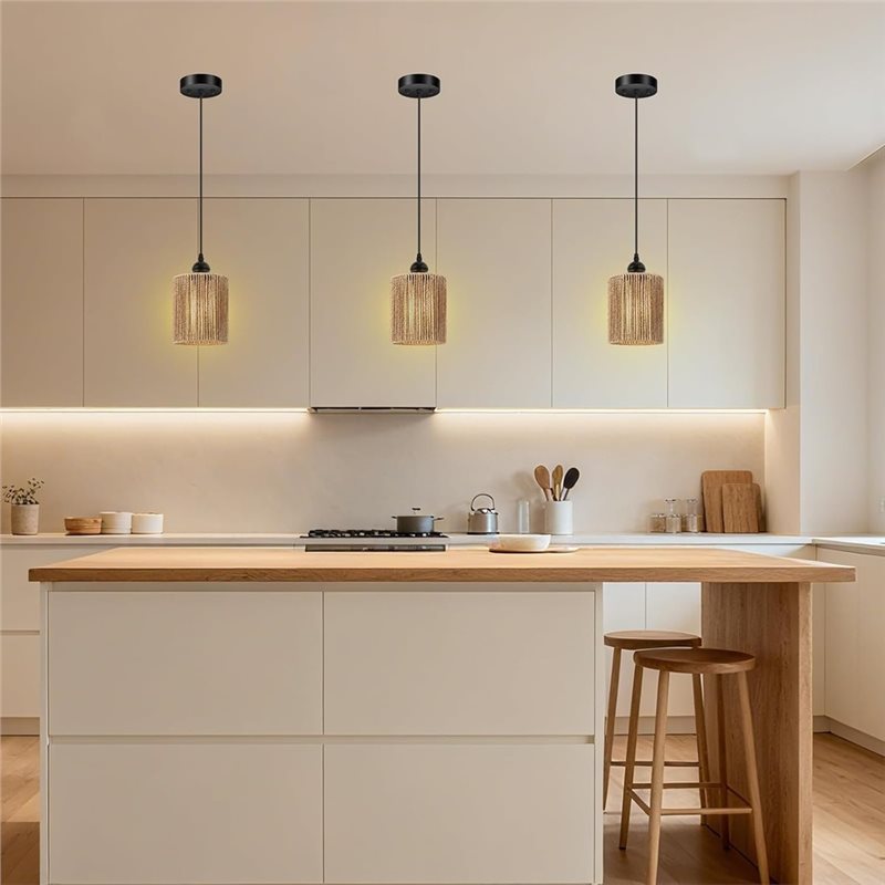 ABKL-손으로 짠 위커 쉐이드 종이 로프 펜던트 조명 - Wicker Pendant Shade 리뷰 및 가격