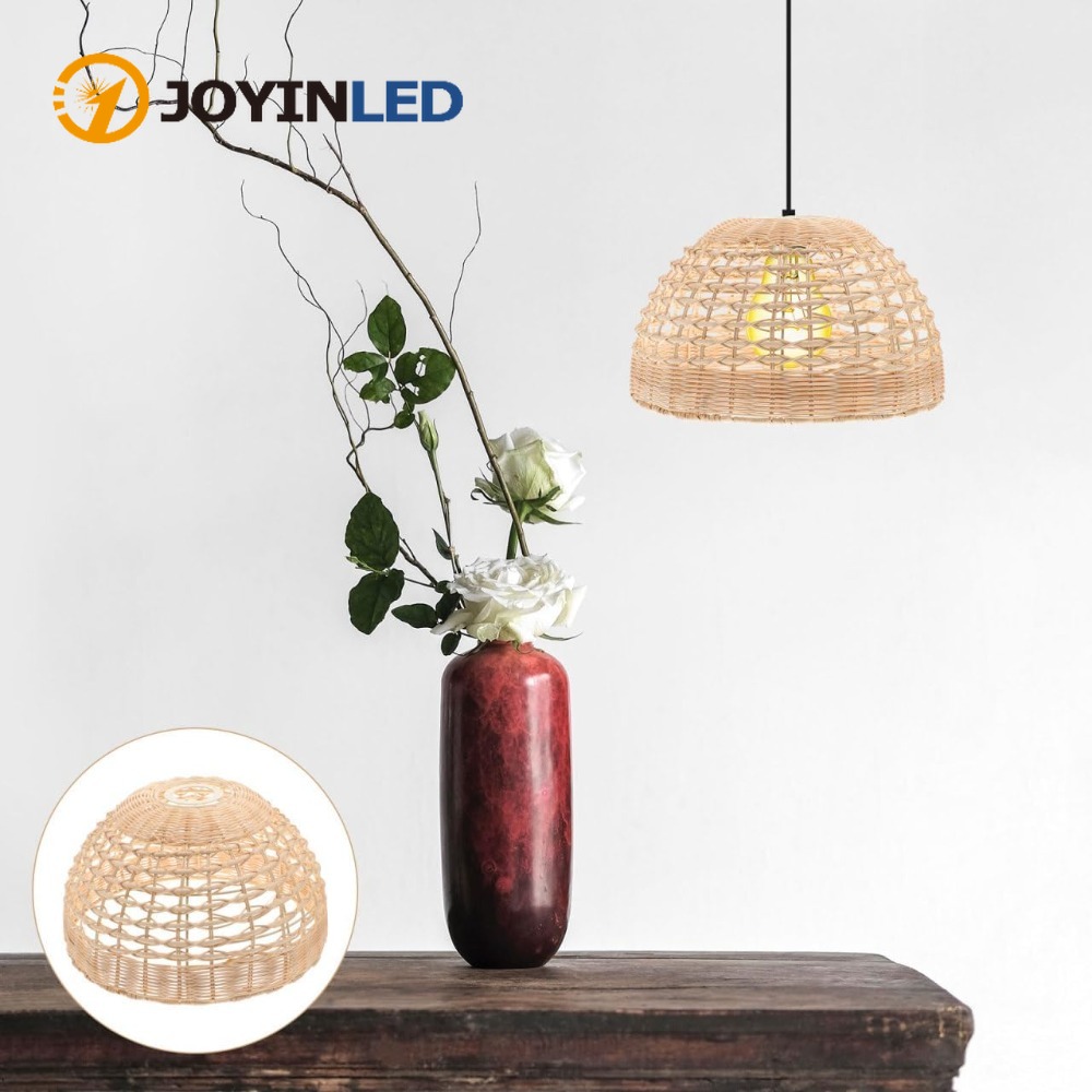 라탄 펜던트 램프 짜임새 있는 케이지형 행잉 램프쉐이드 - Wicker Pendant Shade 리뷰 및 가격