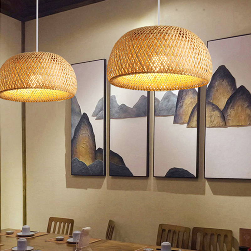 대나무 랜턴 26cm 펜던트 램프 천연 등나무 고리 버 - Wicker Pendant Shade 리뷰 및 가격