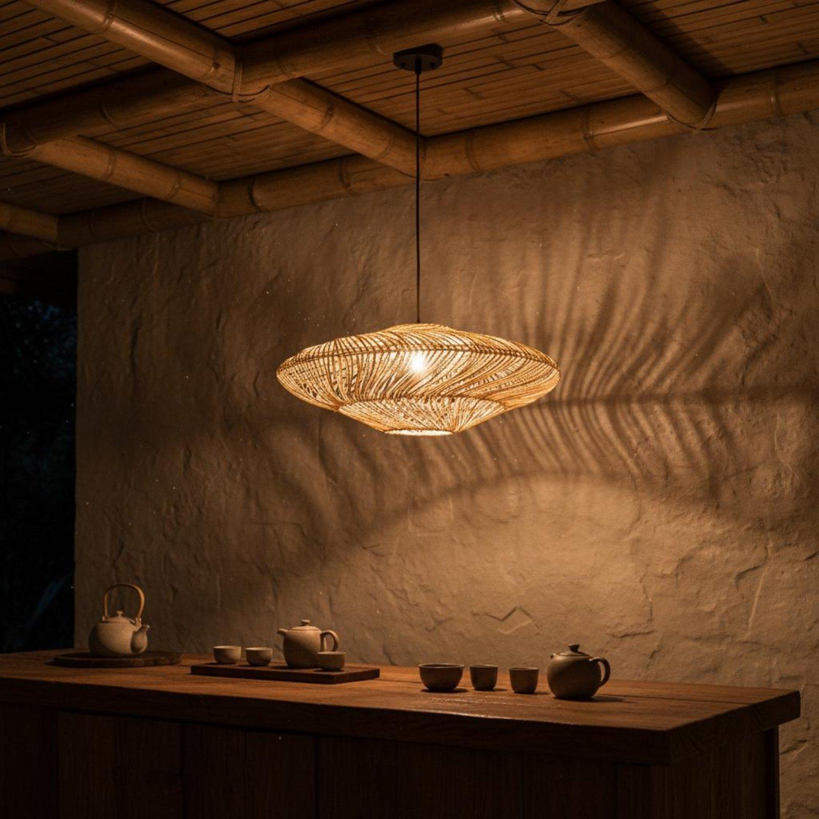 창의적인 소박한 스타일의 직조 램프 갓, 실내 조명용  - Wicker Pendant Shade 리뷰 및 가격