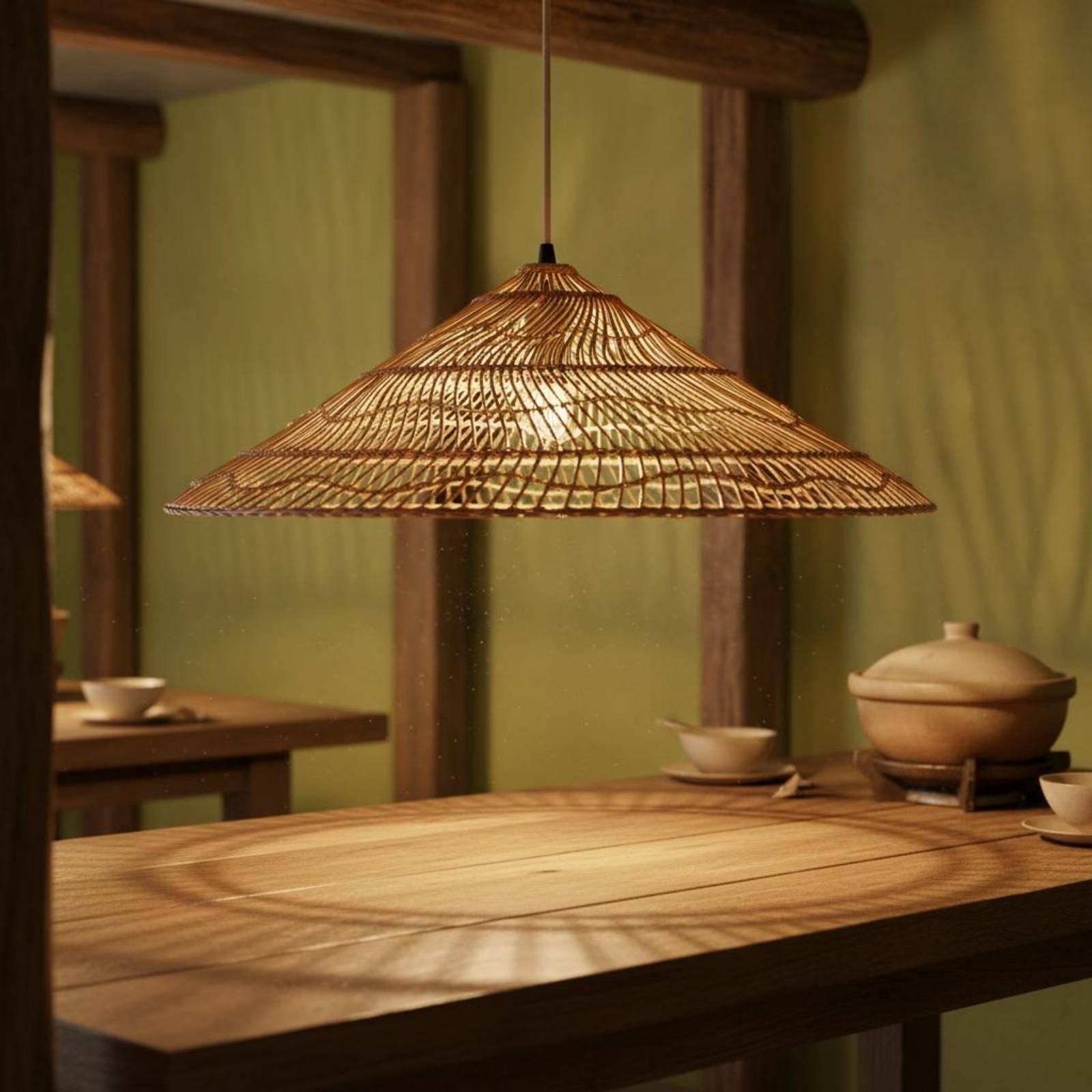 창의적인 소박한 스타일의 직조 램프 갓, 실내 조명용  - Wicker Pendant Shade 리뷰 및 가격