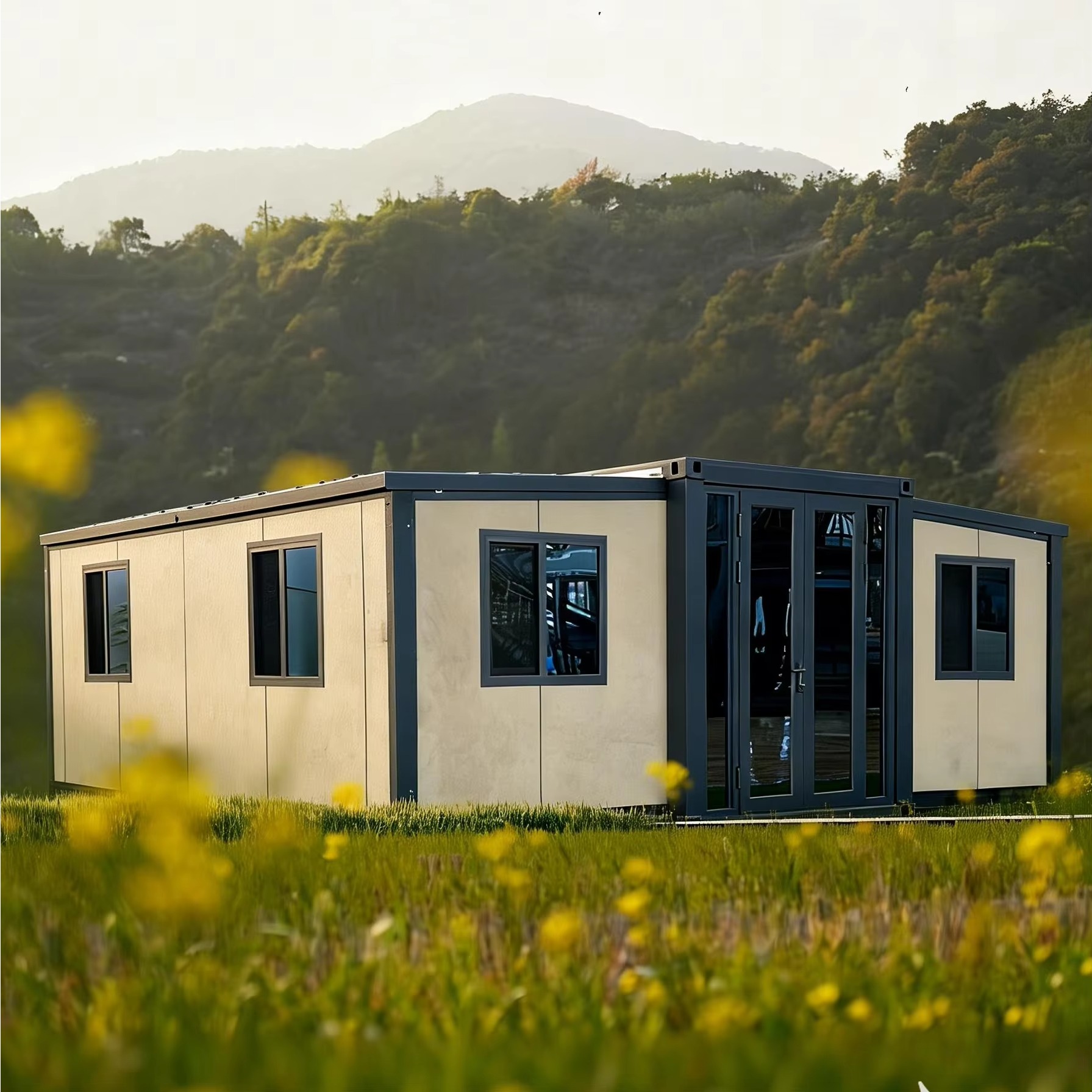 20피트 40피트 이중 날개 확장형 컨테이너 하우스 고 - Interior Design Luxury House 리뷰 및 가격